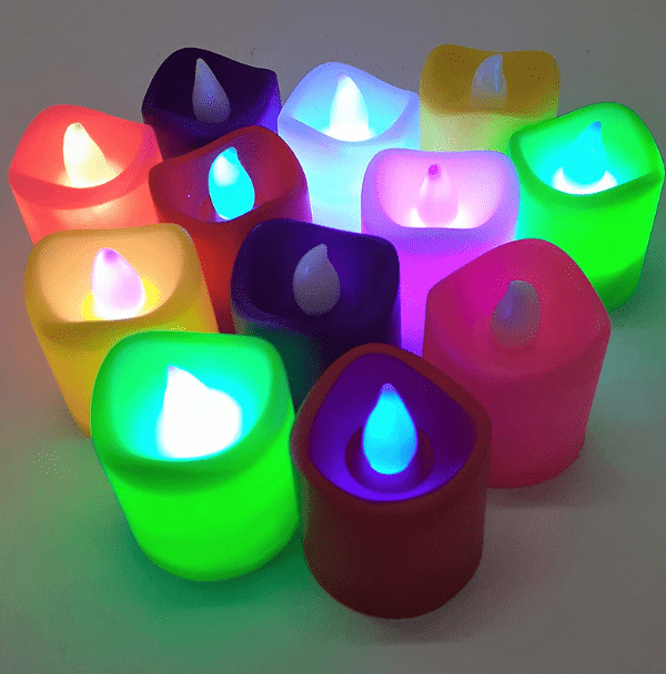 LED Candles in Multicolor